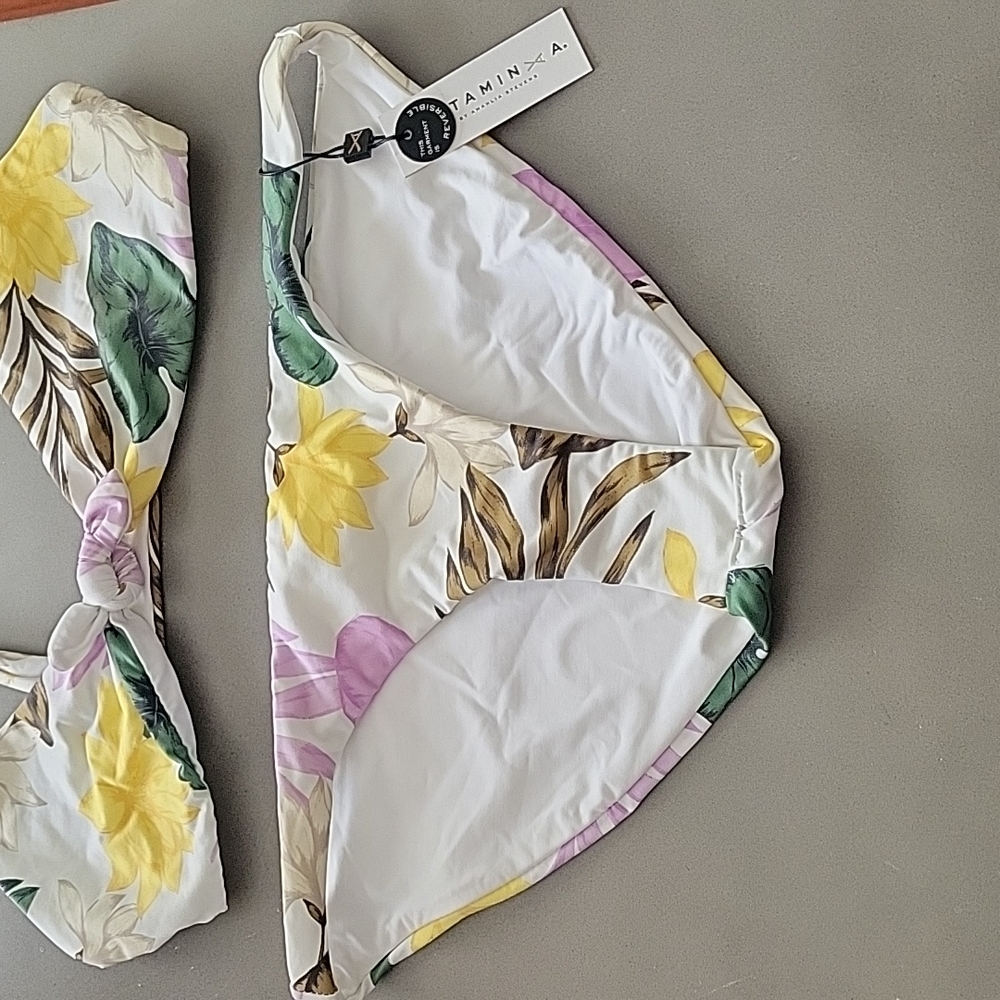 Vitamin A  White Floral Bikini 2-Piece Size S
